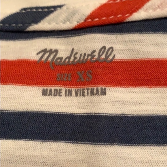 Madewell tank top, red, blue and off white - Picture 7 of 7